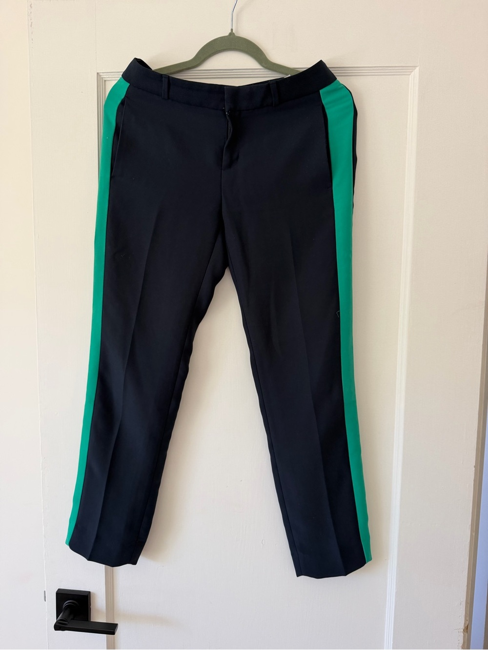 Banana Republic Navy Pants with Olive Green Trim. Size 0